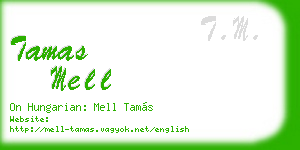 tamas mell business card